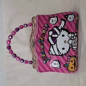 Sanrio Hello Kitty Halloween Trick Or Treat Tin Purse Case